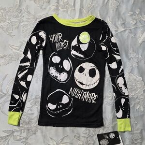 Nwt The Nightmare Before Christmas Jack Skellington Boy's Pajama Top,  Size 8